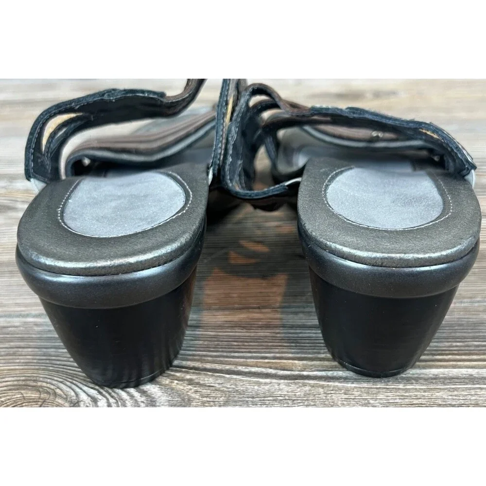Naot‎ Womens Grey Leather Comfort Heels Sandals EUR 41 US 10.5 Open Toe/Back